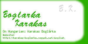 boglarka karakas business card