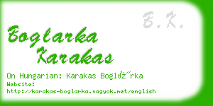 boglarka karakas business card